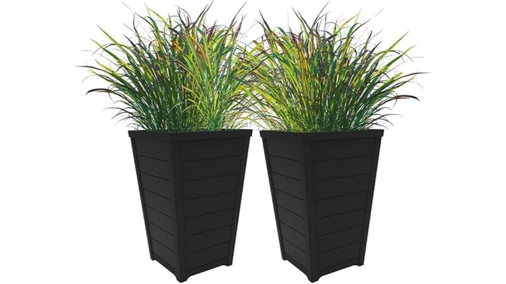 resin outdoor flower pots