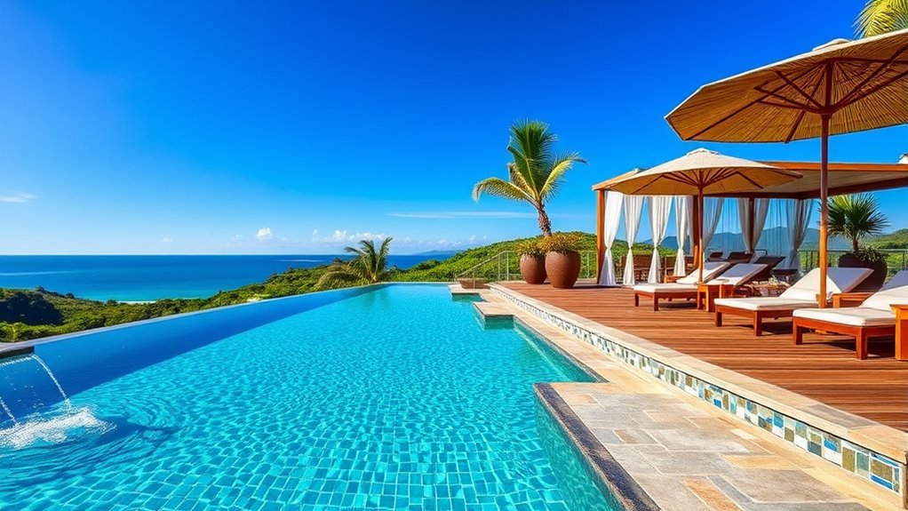 resort style outdoor living features