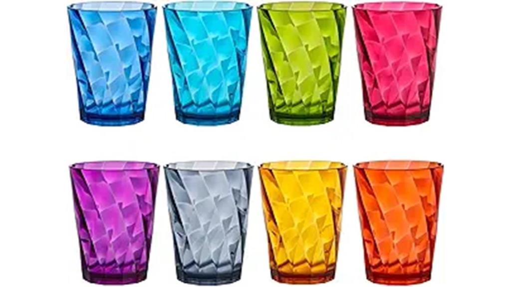 reusable acrylic drinking glasses