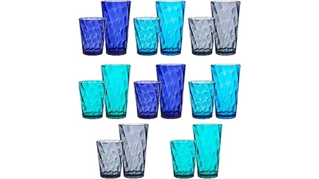 reusable acrylic drinking glasses