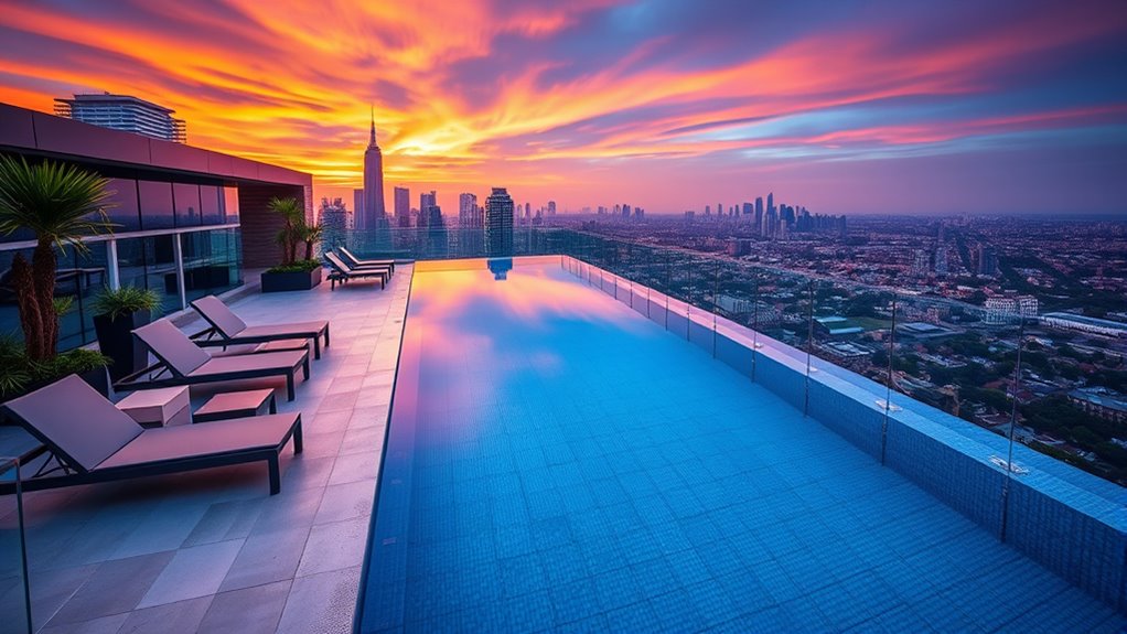 rooftop infinity pool integration
