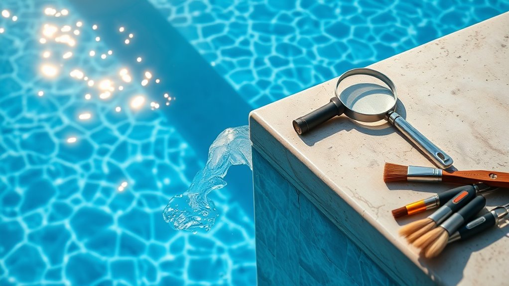 routine pool edge maintenance