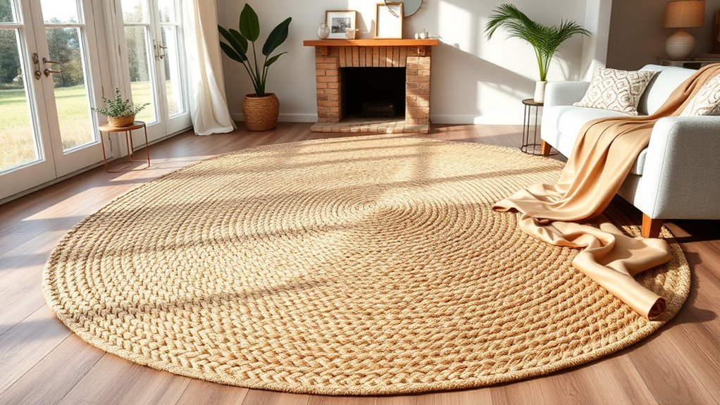 rustic handcrafted braided rug