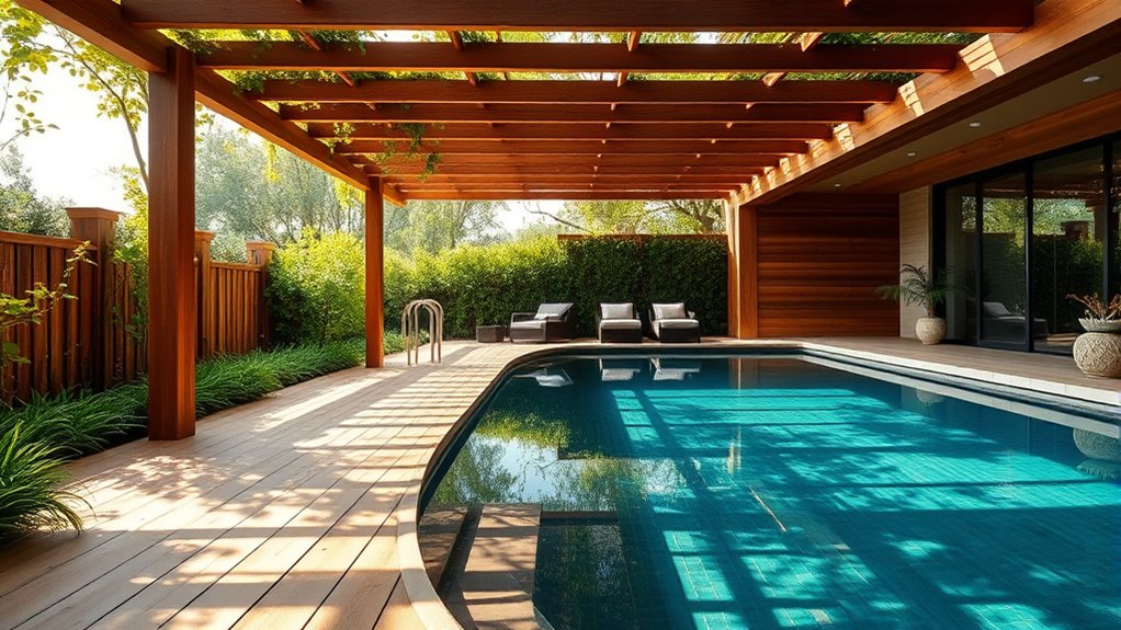 rustic outdoor wooden decking