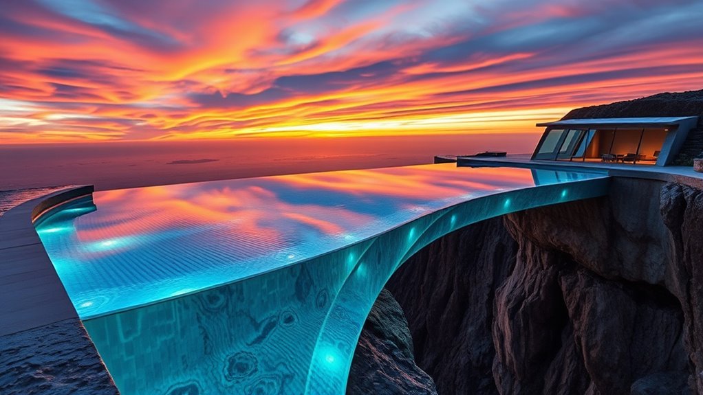 seamless expansive pool edges