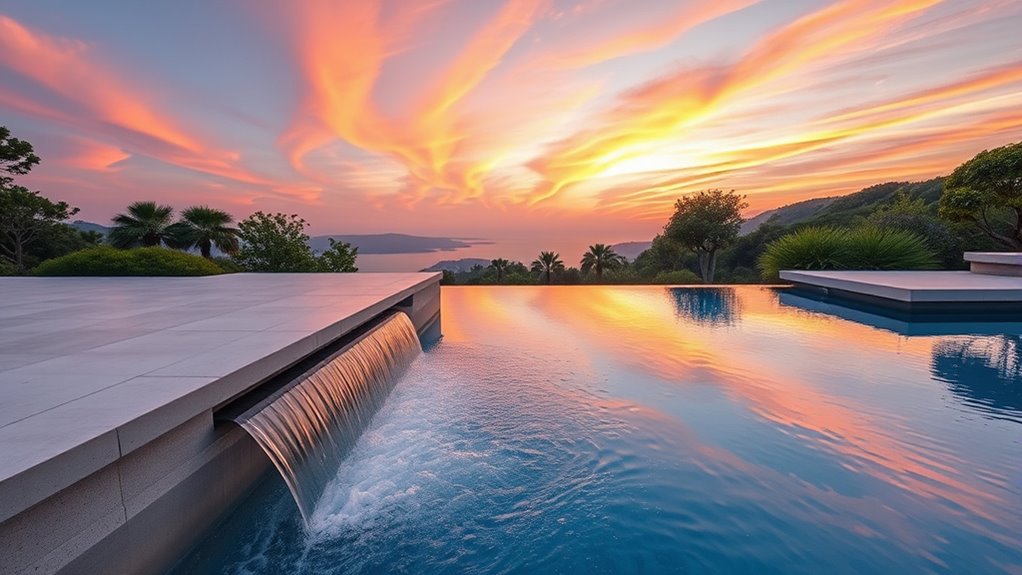 seamless modern water feature