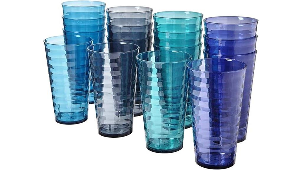 set of 16 acrylic tumblers