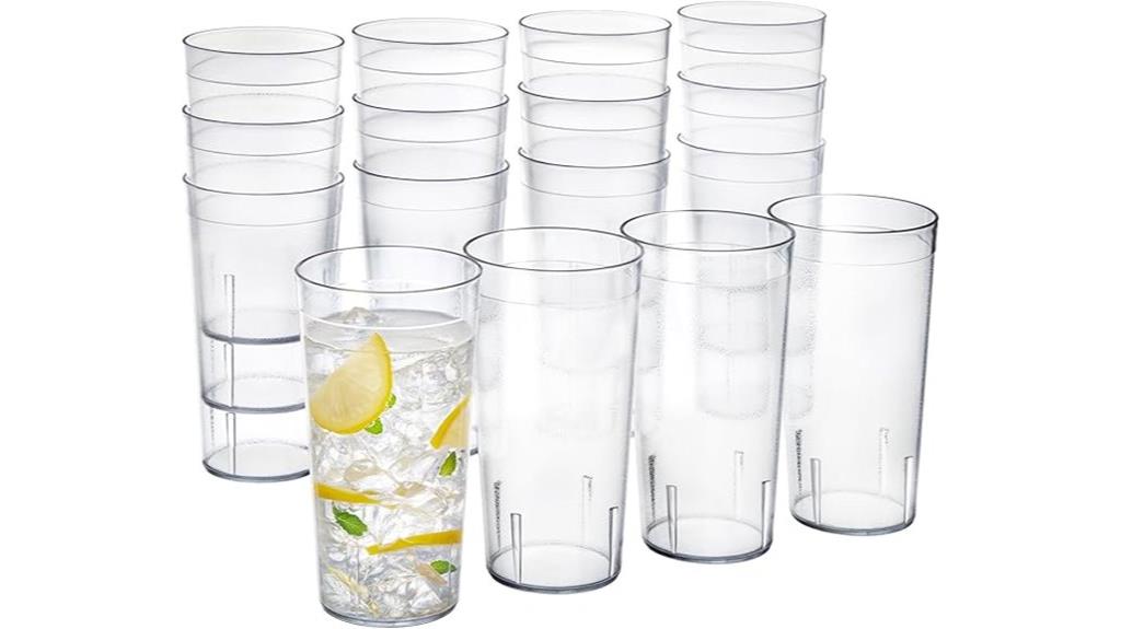 set of 16 reusable tumblers