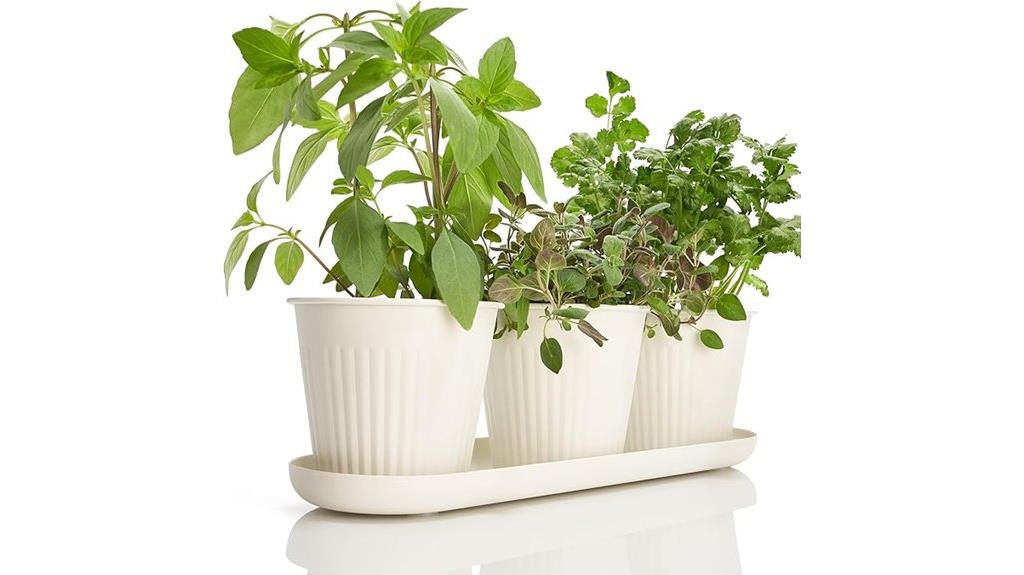 set of 3 herb planters