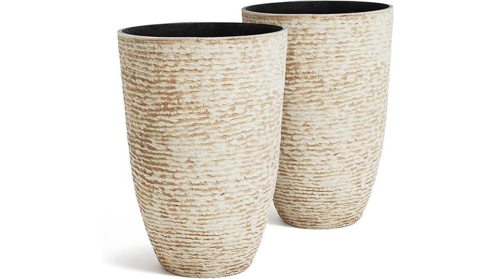 set of two large planters