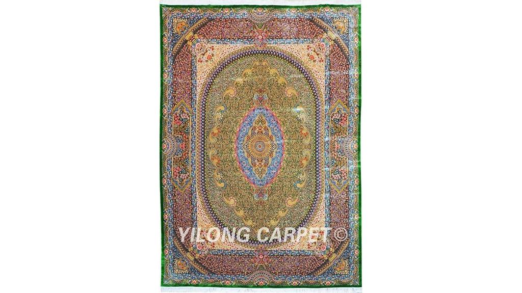 silk floral area rug