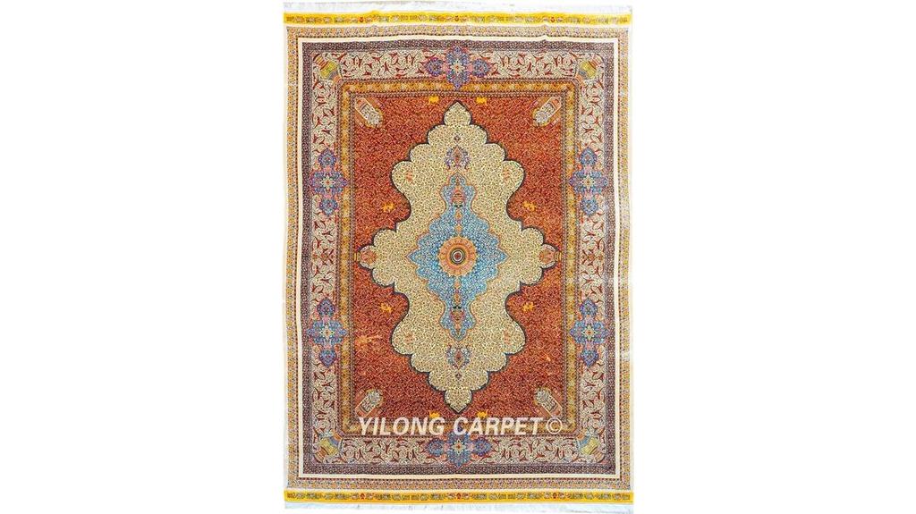 silk handmade rug size
