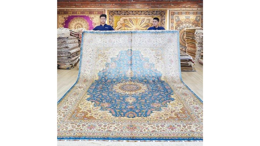 silk handwoven area rug