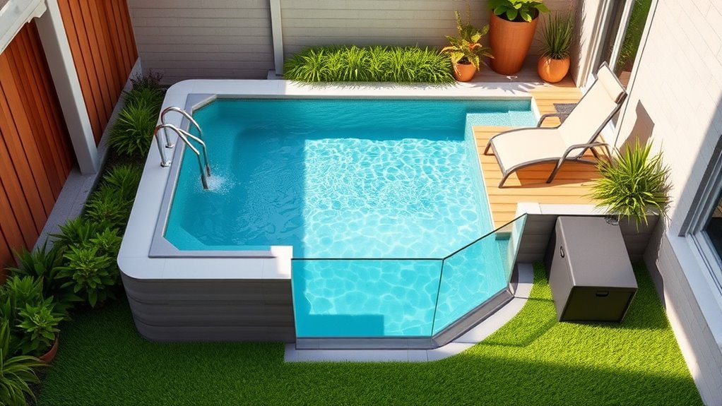 simple backyard pool setup