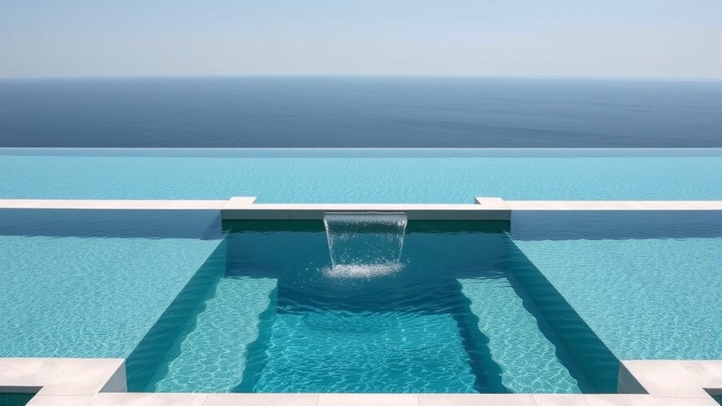 sleek seamless water overflow