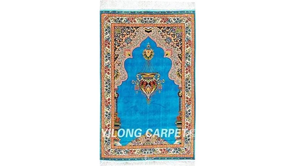 small silk prayer carpet