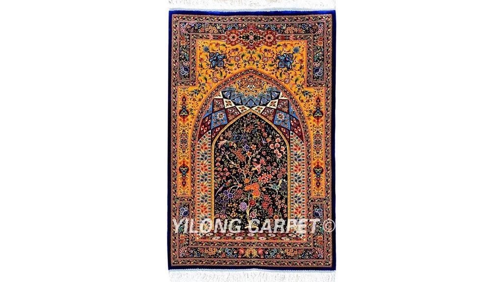 small silk tapestry rug