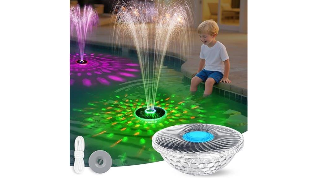 solar floating pool fountain