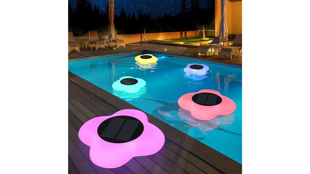 solar powered floating pool lights