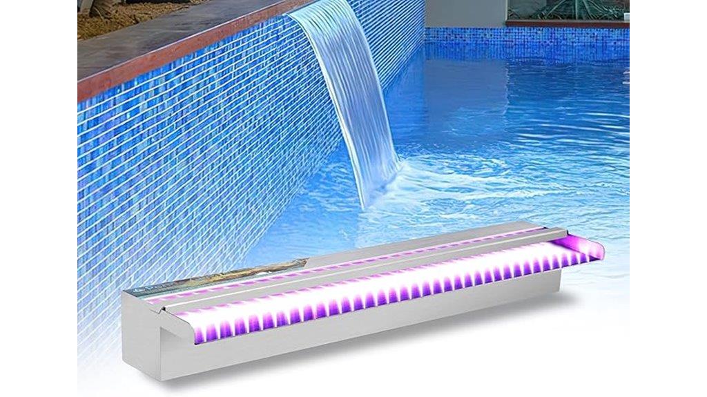 stainless led pool fountain
