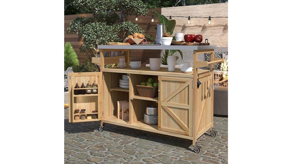 stainless steel grill cart