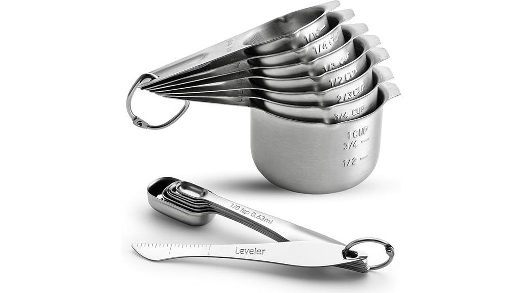 stainless steel measuring set