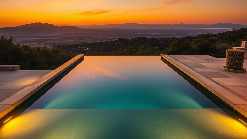 strategic lighting enhances pool
