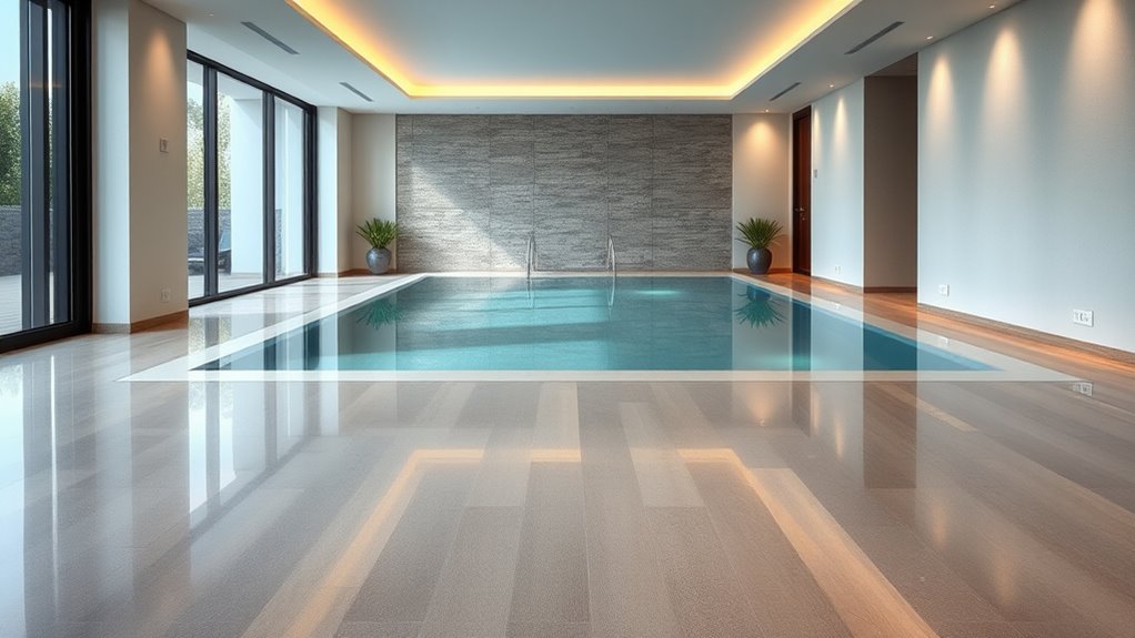 stylish customizable pool flooring