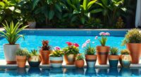 stylish durable poolside planters
