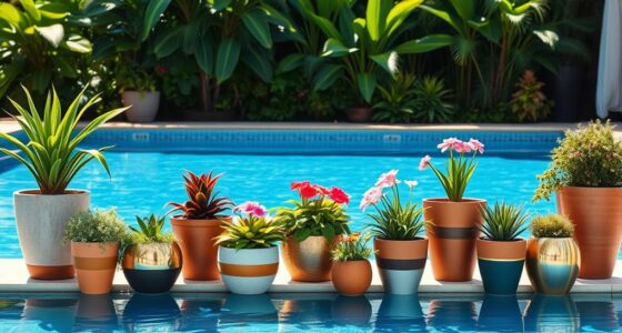 stylish durable poolside planters