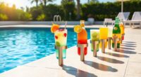 stylish poolside cup holders