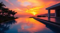 sunset view infinity pool design