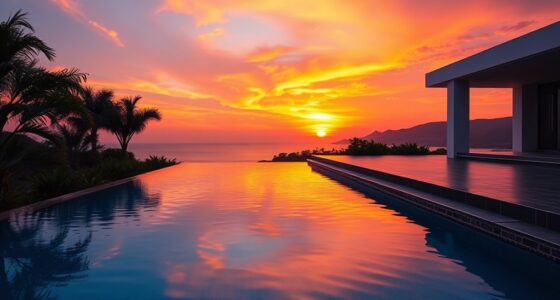 sunset view infinity pool design