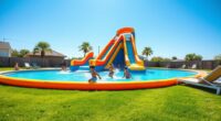top inflatable pool slides