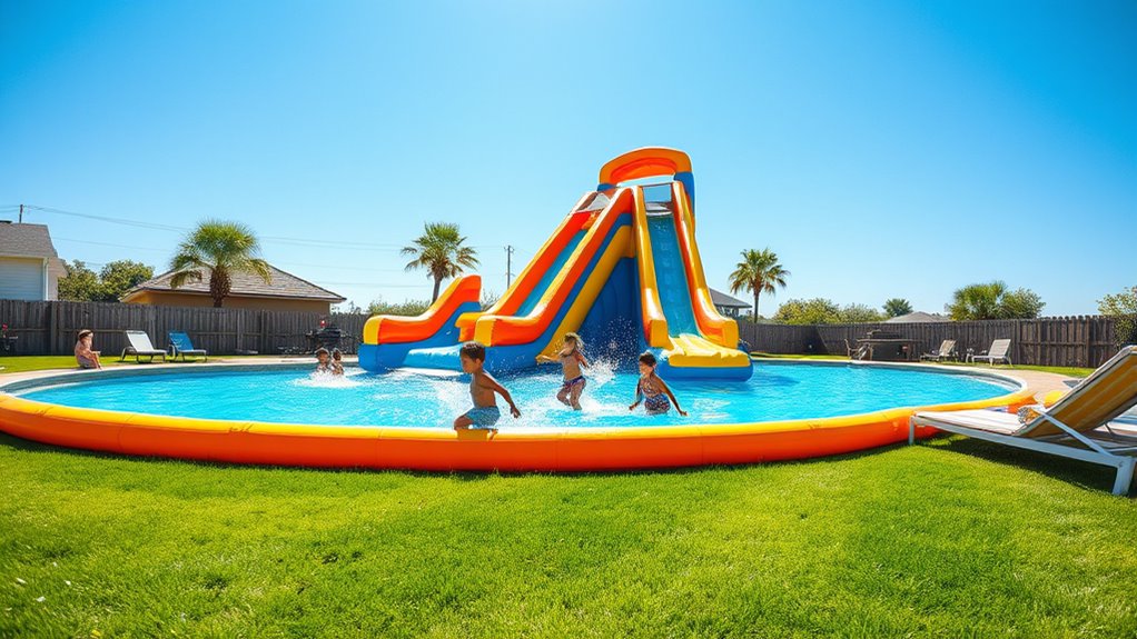 top inflatable pool slides
