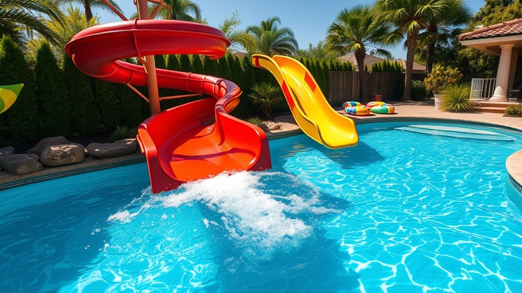 top large pool slide options