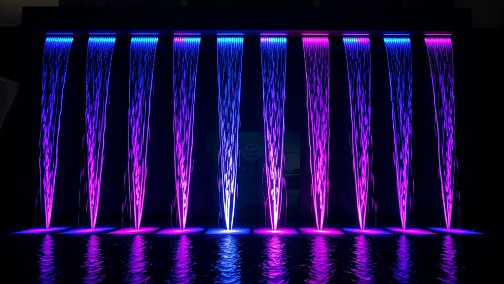 top led waterfall decorations