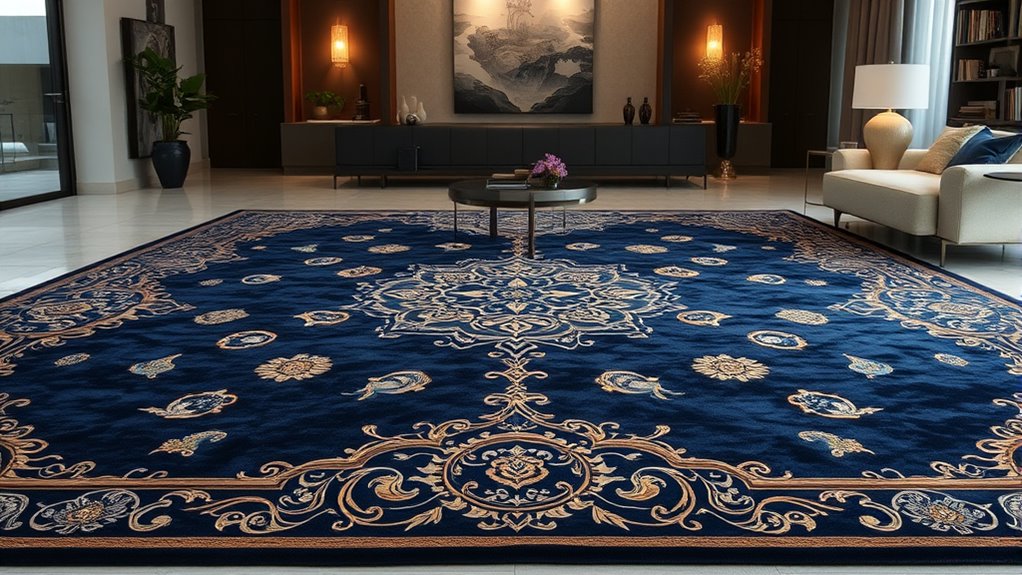 top navy silk rug picks
