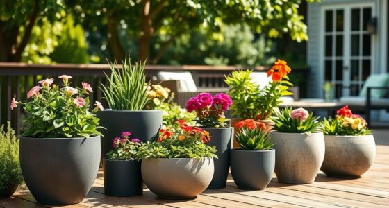 top patio self watering planters