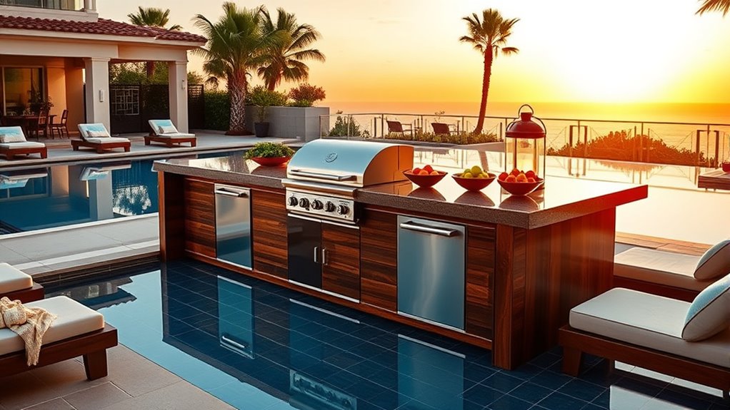 top poolside outdoor kitchen islands