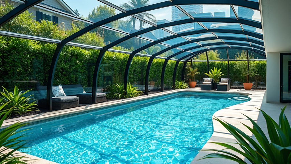 top retractable pool enclosures