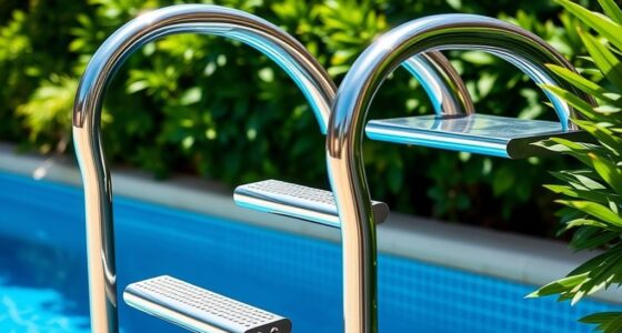 top stainless steel pool ladders