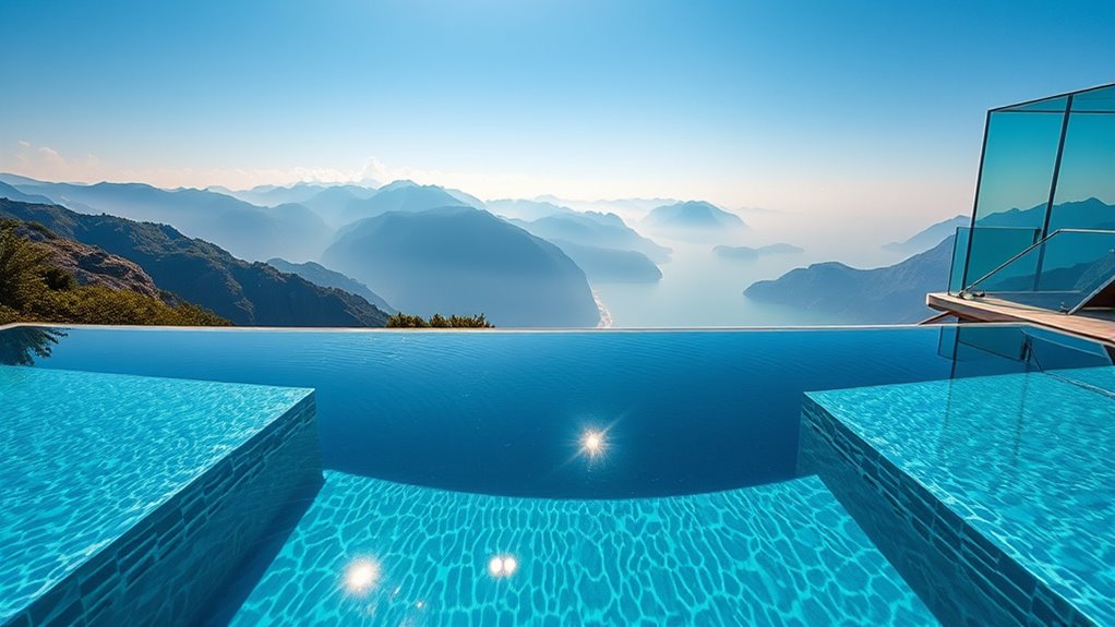 transparent acrylic pool walls