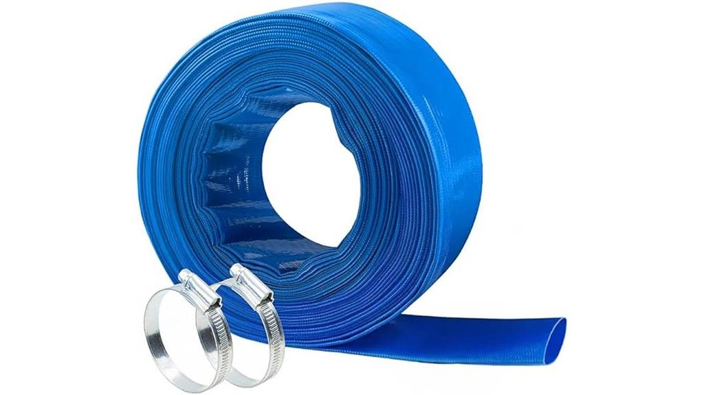 two 100 foot pool hoses