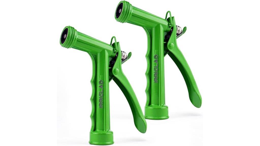 two adjustable hose nozzles