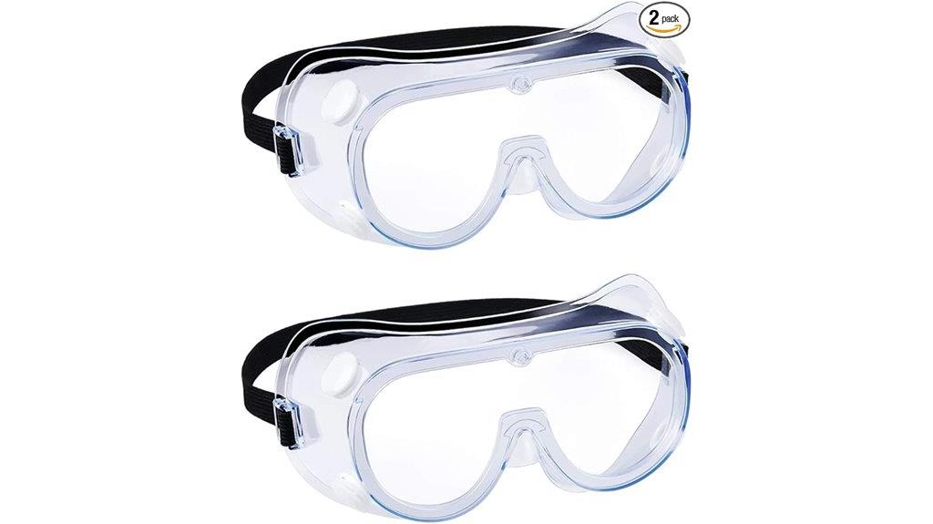 two pair safety goggles