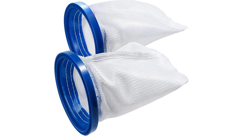 two reusable vacuum filter bags