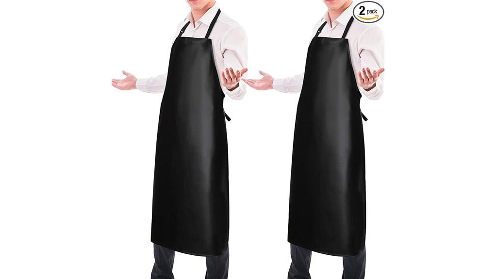 two waterproof vinyl aprons