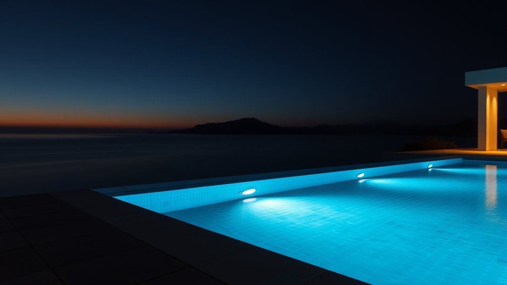 types of waterproof pool lighting