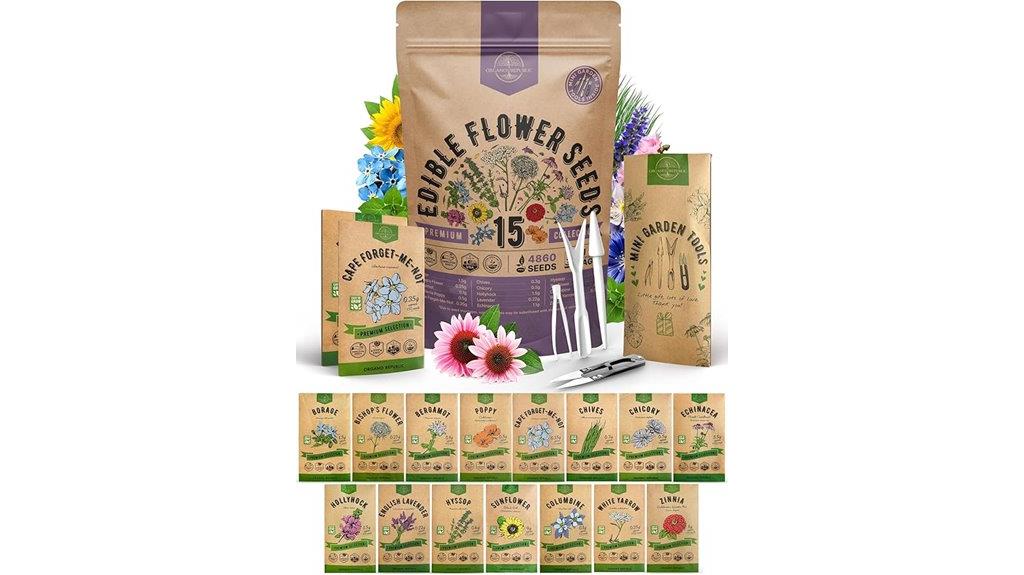 variety pack edible flower seeds